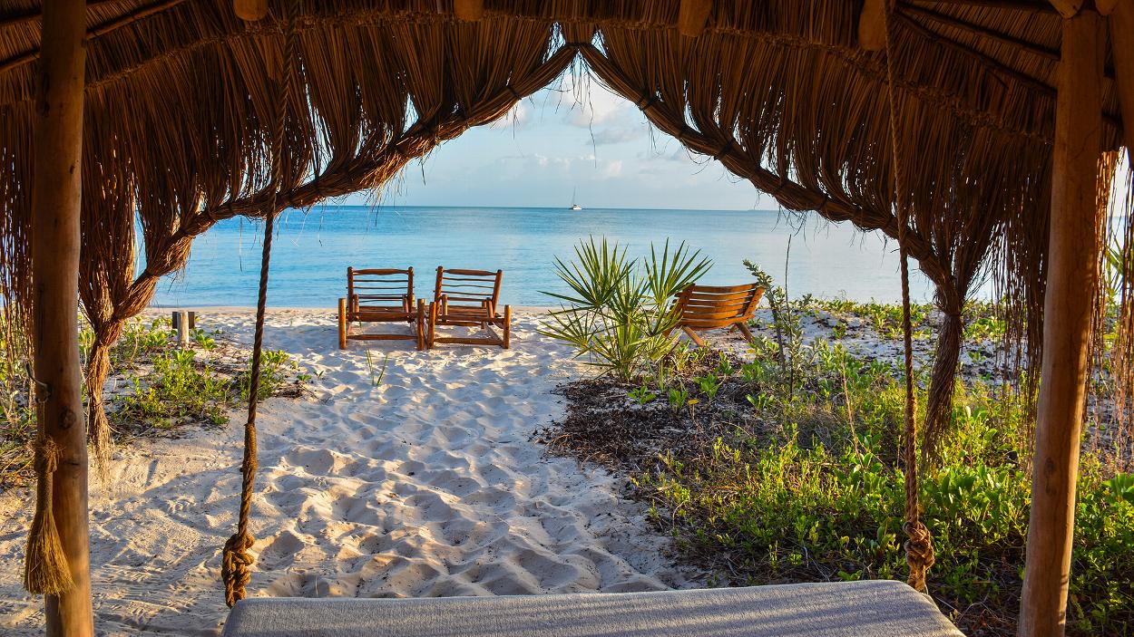 Beach hut in Mozambique